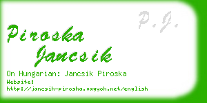 piroska jancsik business card